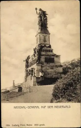 Ak Rüdesheim am Rhein, Niederwald Nationaldenkmal