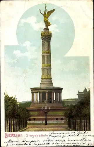 Ak Berlin Tiergarten, Siegessäule