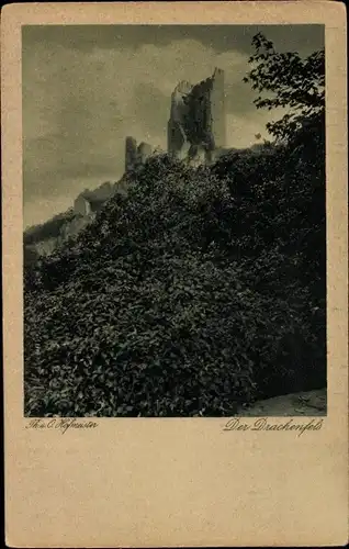 Ak Königswinter am Rhein, Drachenfels