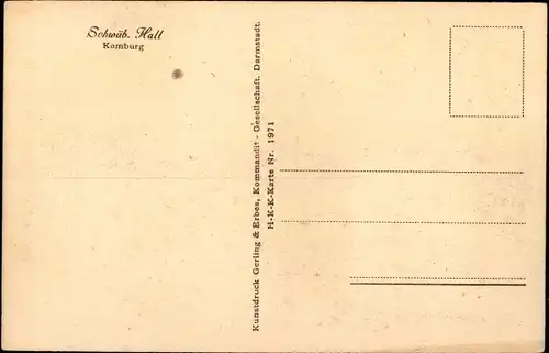 Ak Schwäbisch Hall in Württemberg, Komburg
