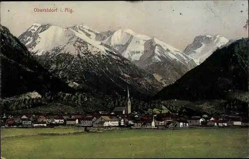 Ak Oberstdorf im Oberallgäu, Gesamtansicht