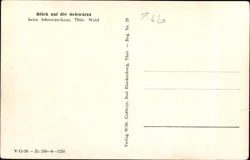 Ak Schwarzburg in Thüringen, Schwarzatal beim Schweizerhaus