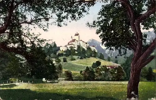 Ak Aschau im Chiemgau Oberbayern, Schloss Hohenaschau