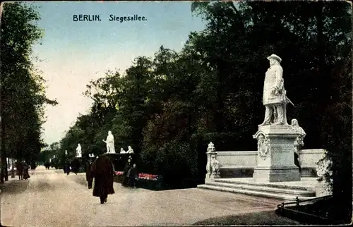 Ak Berlin Tiergarten, Siegesallee, Denkmal