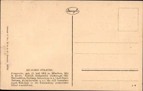 Künstler Ak Komponist Richard Strauss, Portrait