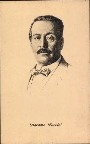Künstler Ak Komponist Giacomo Puccini, Portrait