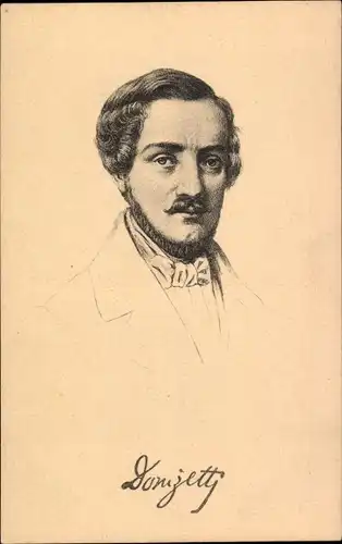 Künstler Ak Komponist Gaetano Donizetti, Portrait