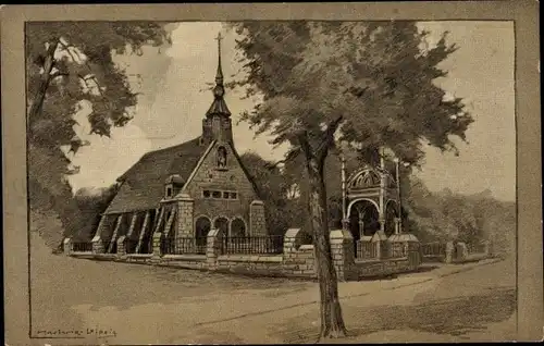Künstler Ak W. Hartwig, Lützen im Burgenlandkreis, Gustav Adolf-Gedächtnis-Kapelle