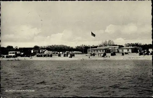 Ak Schönhagen Brodersby an der Ostsee, Strand