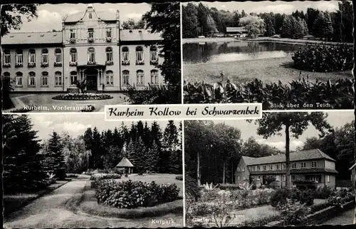 Ak Kollow in Lauenburg, Kurheim, Teich, Kurpark