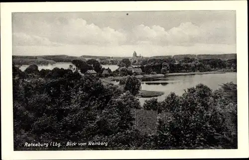 Ak Ratzeburg im Herzogtum Lauenburg, Totalansicht, Weinberg