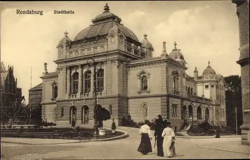 Ak Rendsburg in Schleswig Holstein, Stadthalle
