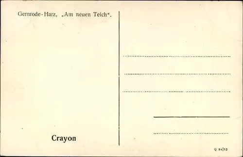 Ak Gernrode Quedlinburg im Harz, Teich