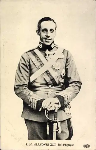 Ak König Alfons XIII. von Spanien