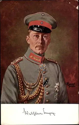 Künstler Ak Swierzy, R., Kronprinz Wilhelm von Preußen, Portrait