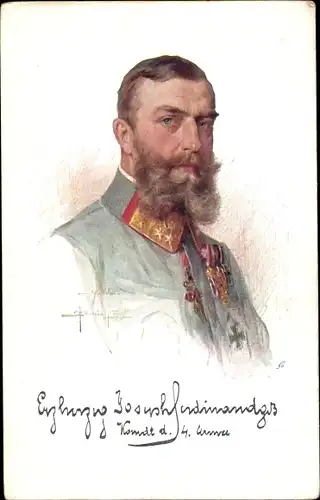 Künstler Ak Brüch, Erzherzog Joseph Ferdinand, Portrait, Orden