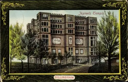 Passepartout Ak Gillingham Kent England, Jezreels-Tempel
