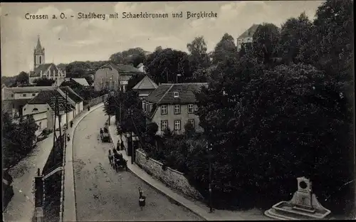Ak Krosno Odrzańskie Crossen Oder Ostbrandenburg, Stadtberg, Schaedebrunnen, Bergkirche