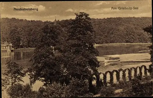 Ak Neu Babelsberg Potsdam in Brandenburg, Partie am Griebnitzsee