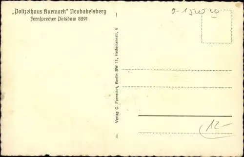 Ak Neu Potsdam in Brandenburg, Polizeihaus Kurmark