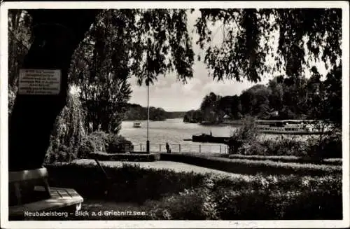 Ak Neu Babelsberg Potsdam in Brandenburg, Partie am Griebnitzsee, Salondampfer