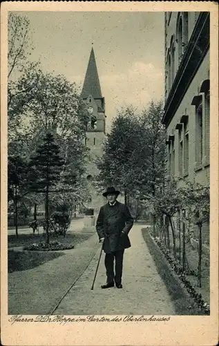 Ak Nowawes Babelsberg Potsdam in Brandenburg, Pfarrer Dr. Hoppe, Diakonissenhaus Oberlinhaus, Garten