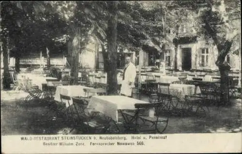 Ak Berlin Zehlendorf Wannsee Steinstücken bei Neubabelsberg, Waldrestaurant