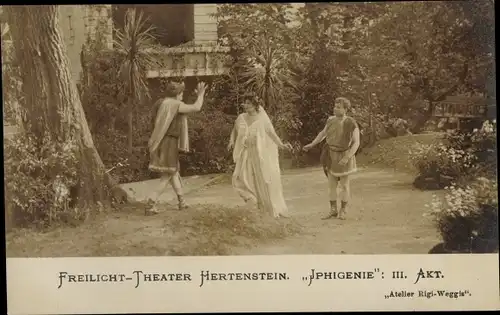 Ak Hertenstein Weggis Kanton Luzern, Freilichttheater, Iphigenie