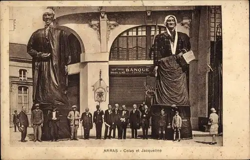 Ak Arras Pas de Calais, Bank, Colas und Jacqueline