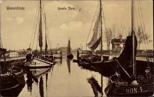 Ak Wemeldinge Zeeland Niederlande, Groote Sluis