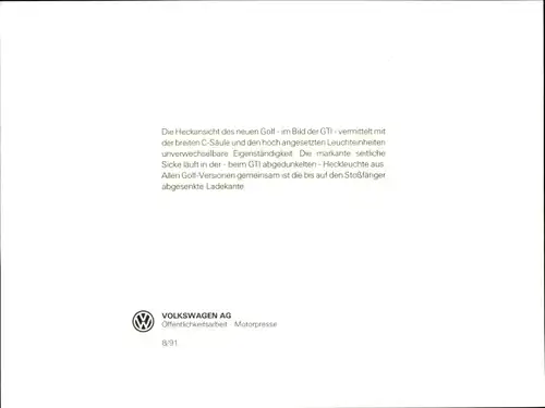 Foto Auto, VW Golf GTI, Volkswagen, Heckansicht