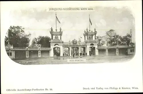 Ak Wien, Jubiläums Ausstellung 1898, Süd-Portal