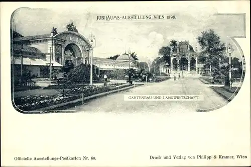 Ak Wien, Jubiläums Ausstellung 1898, Gartenbau und Landwirtschaft