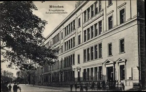 Ak München Bayern, Kriegskaserne, Schwanthalerschule