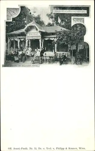 Ak Wien 1. Innere Stadt, Aktienbrauerei und Malzfabrik Prerau, Ausschank, Jubiläumsausstellung 1898