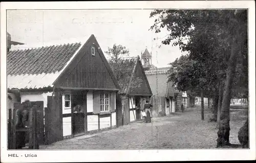 Ak Hel Hela Gdańsk Danzig, Straße, Wohnhäuser