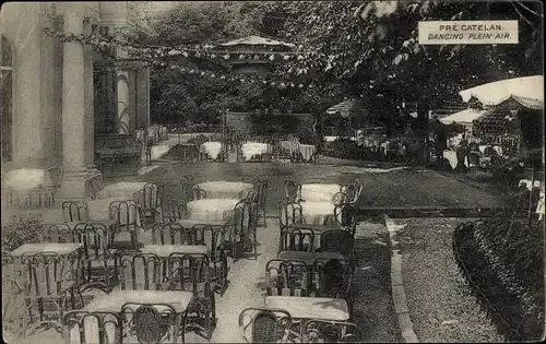 Ak Paris Bois de Boulogne, Restaurant du Pré Catelan, Garten, Tanzplatz