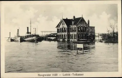 Ak Lobith Tolkamer Rijnwaarden Gelderland, Hochwasser 1920