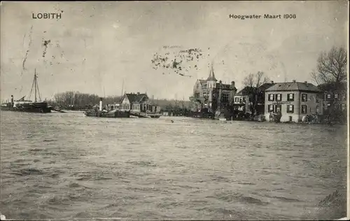 Ak Lobith Rijnwaarden Gelderland, Hochwasser 1906