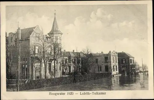 Ak Lobith Tolkamer Rijnwaarden Gelderland, Hochwasser 1920