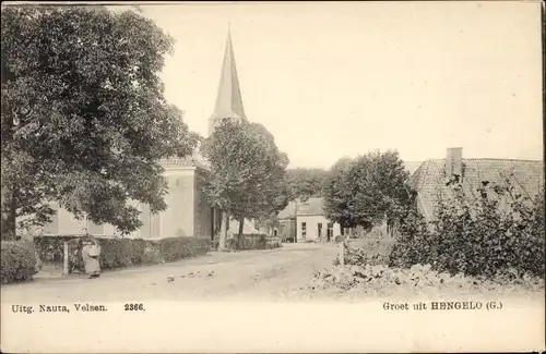 Ak Hengelo Gelderland, Teilansicht