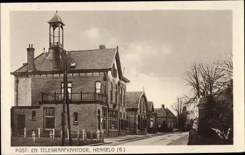 Ak Hengelo Gelderland, Post- und Telegraphenamt