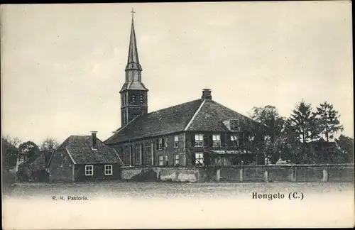 Ak Hengelo Gelderland, R. K. Kirche, Pastorat