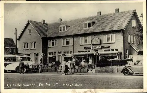 Ak Hoevelaken Gelderland Niederlande, Café Restaurant De Struik, Bus