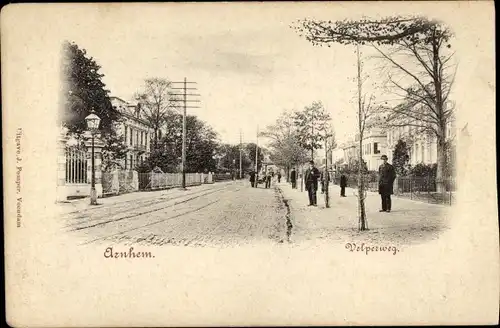 Ak Arnhem Gelderland Niederlande, Velperweg, Straßenpartie