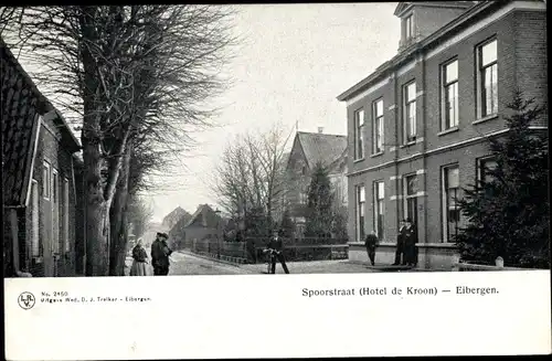 Ak Eibergen Gelderland, Spoorstraat, Hotel de Kroon