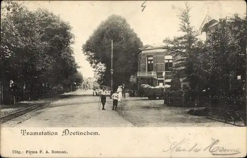 Ak Doetinchem Gelderland, Tramstation