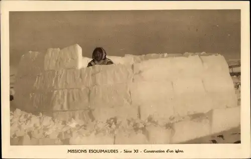 Ak Eskimomissionen, Bau eines Iglus, Bau eines Iglus