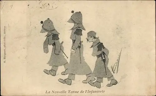 Künstler Ak Das neue Infanterie-Outfit