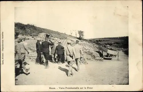 Ak Maas, Besuch des Präsidenten an der Front